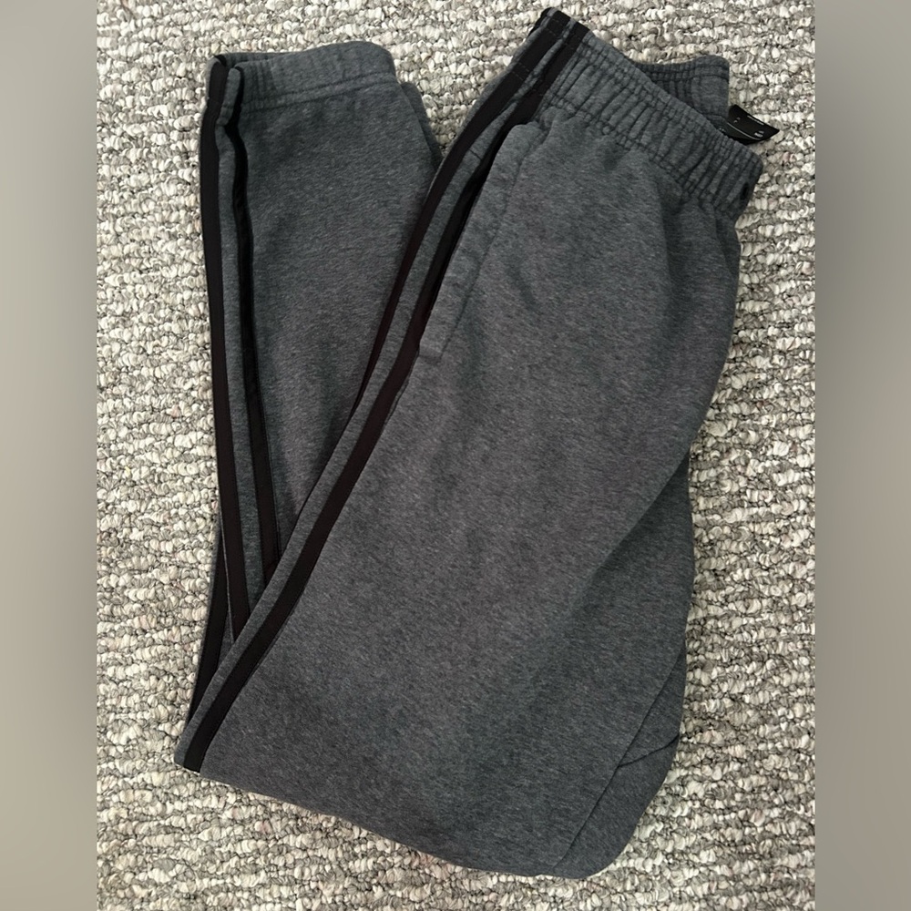 adidas Dark Gray Joggers with Black Accents